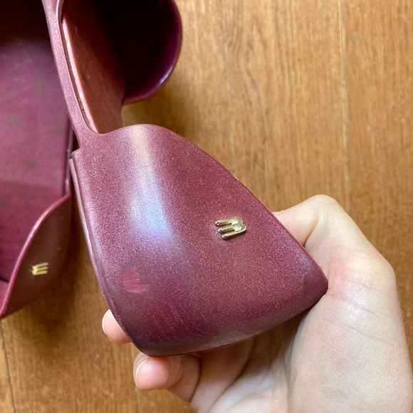 Melissa pointy-toe flats in wine, size 38 - Picture 4 of 6